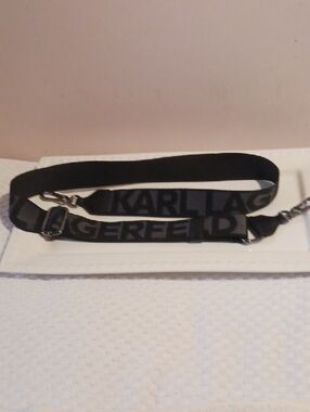 ⚜️Karl Lagerfeld ⚜️Black Logo Adjustable Replacement  Shoulder Crossbody Strap